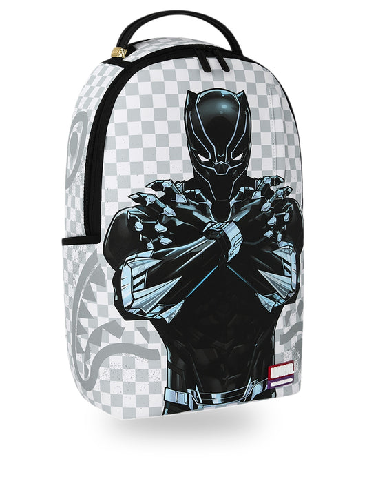 Sprayground Marvel Wakanda Forever White Check - Zaini Unisex - Bianco