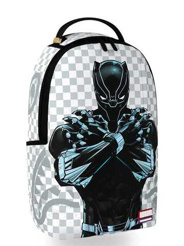 Sprayground Marvel Wakanda Forever White Check Backpack - Zaini Unisex - Bianco