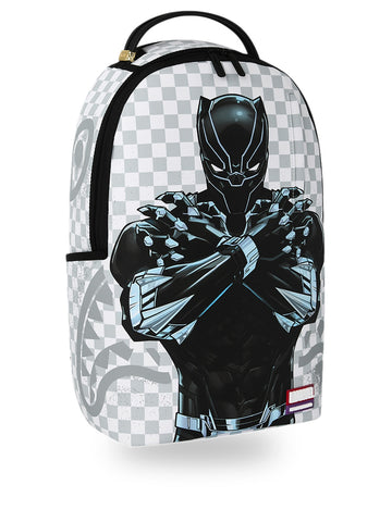 Sprayground Marvel Wakanda Forever White Check - Zaini Unisex - Bianco
