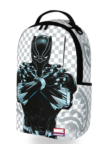 Sprayground Marvel Wakanda Forever White Check Backpack - Zaini Unisex - Bianco