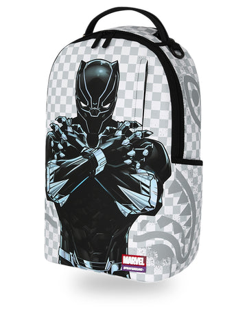 Sprayground Marvel Wakanda Forever White Check - Zaini Unisex - Bianco
