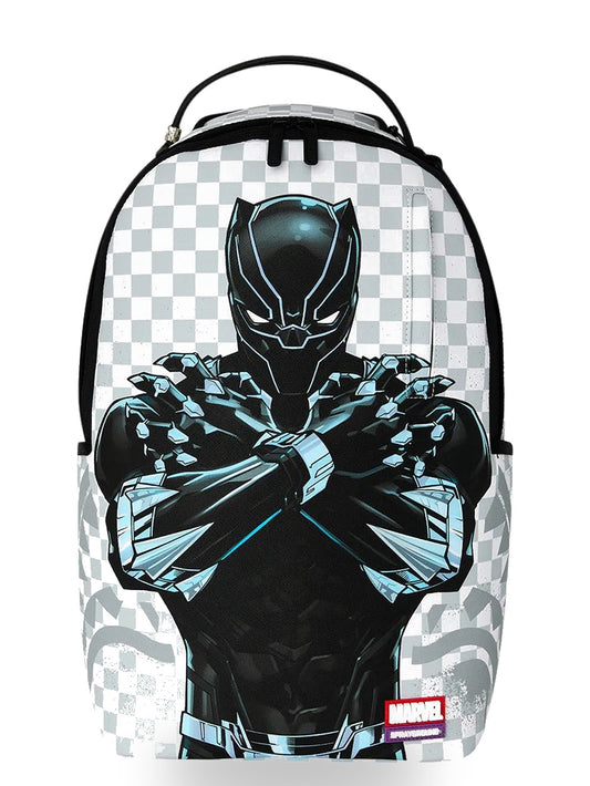 Sprayground Marvel Wakanda Forever White Check Backpack - Zaini Unisex - Bianco