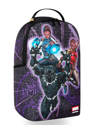 Sprayground Marvel Black Panther Group Shot Backpack - Zaini Unisex - Nero/Viola