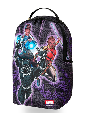 Sprayground Marvel Black Panther Group Shot Backpack - Zaini Unisex - Nero/Viola