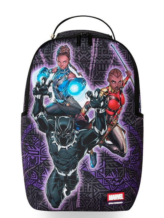 Sprayground Marvel Black Panther Group Shot - Zaini Unisex - Nero/Viola