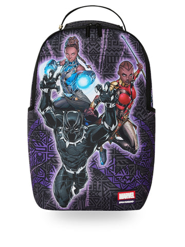 Sprayground Marvel Black Panther Group Shot - Zaini Unisex - Nero/Viola
