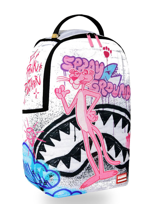 Sprayground Pink Panther Graff - Zaini Unisex - Bianco