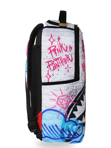 Sprayground Pink Panther Graff Backpack - Zaini Unisex - Bianco