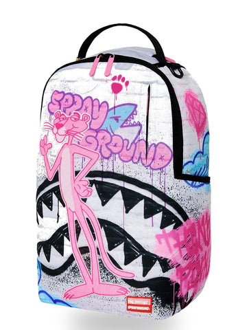 Sprayground Pink Panther Graff Backpack - Zaini Unisex - Bianco