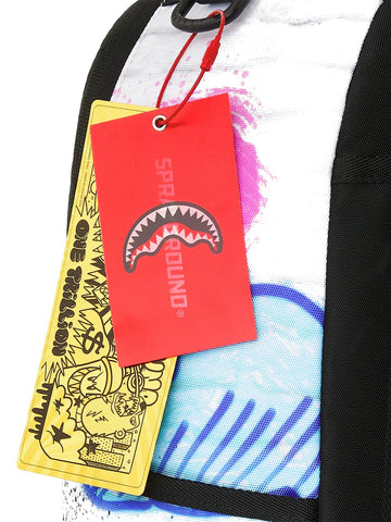 Sprayground Pink Panther Graff Backpack - Zaini Unisex - Bianco