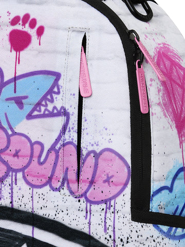 Sprayground Pink Panther Graff - Zaini Unisex - Bianco