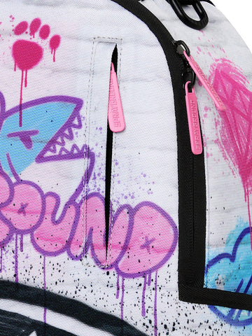 Sprayground Pink Panther Graff Backpack - Zaini Unisex - Bianco