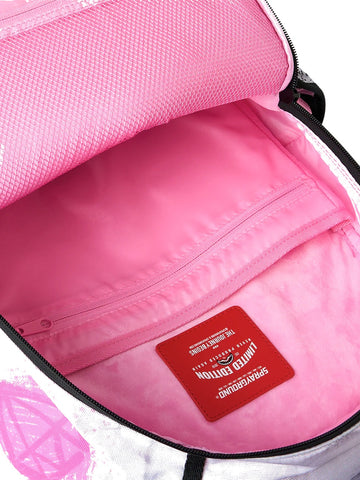 Sprayground Pink Panther Graff Backpack - Zaini Unisex - Bianco