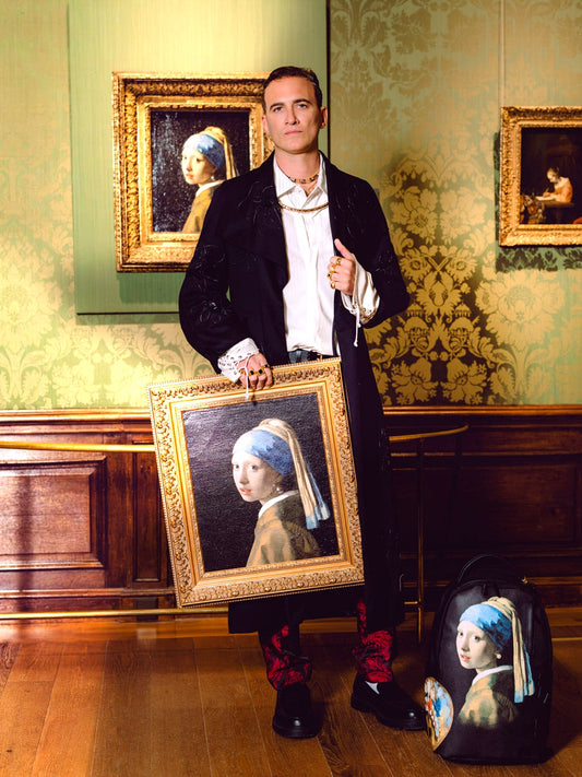 Sprayground Mauritshuis Museum Girl With A Pearl Earring - Zaini Unisex - Nero