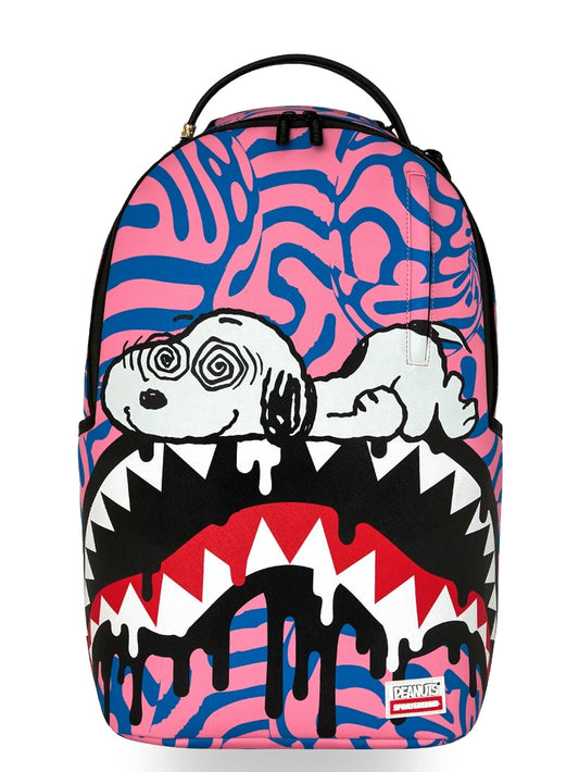 Sprayground Peanuts Snoopy Trippy Backpack - Zaini Unisex - Rosa/Celeste