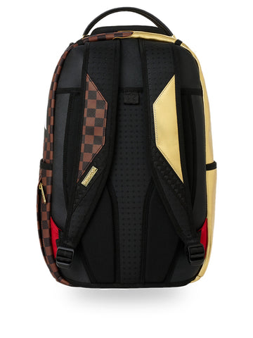 Sprayground Sharks In Paris Gold Drip Backpack - Zaini Unisex - Marrone/Oro