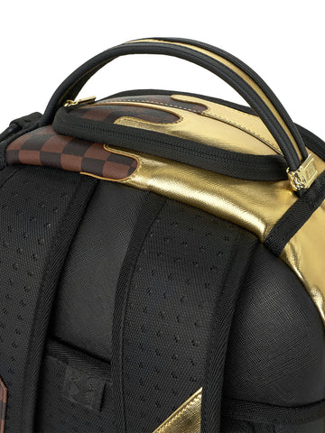 Sprayground Sharks In Paris Gold Drip Backpack - Zaini Unisex - Marrone/Oro