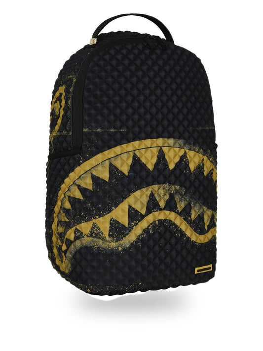 Sprayground Pyramid Stencil Shark Backpack - Zaini Unisex - Nero/Giallo