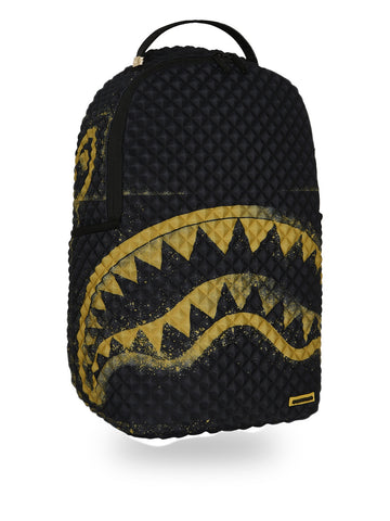 Sprayground Pyramid Stencil Shark Backpack - Zaini Unisex - Nero/Giallo
