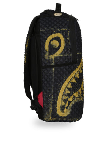 Sprayground Pyramid Stencil Shark Backpack - Zaini Unisex - Nero/Giallo