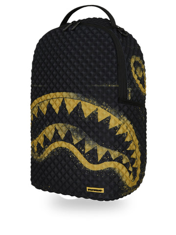 Sprayground Pyramid Stencil Shark Backpack - Zaini Unisex - Nero/Giallo