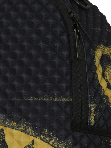 Sprayground Pyramid Stencil Shark Backpack - Zaini Unisex - Nero/Giallo