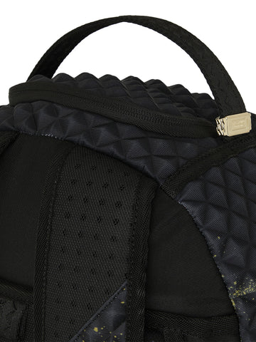 Sprayground Pyramid Stencil Shark Backpack - Zaini Unisex - Nero/Giallo