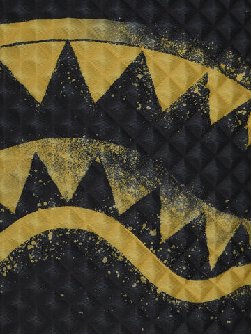 Sprayground Pyramid Stencil Shark Backpack - Zaini Unisex - Nero/Giallo