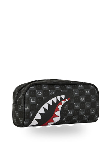 Sprayground Sharks In Paris Wtf Bubbly Check Pouch - Borse Unisex - Nero