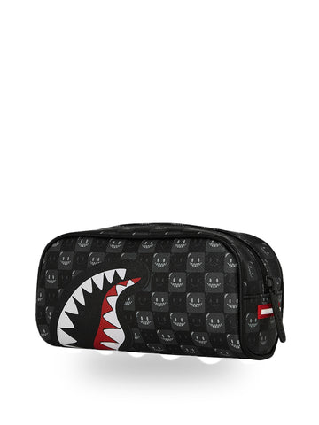 Sprayground Sharks In Paris Wtf Bubbly Check Pouch - Borse Unisex - Nero
