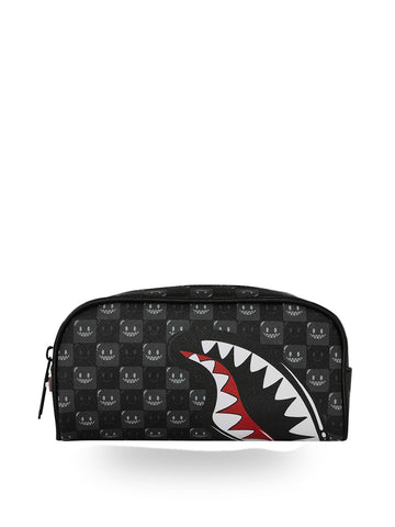Sprayground Sharks In Paris Wtf Bubbly Check Pouch - Borse Unisex - Nero