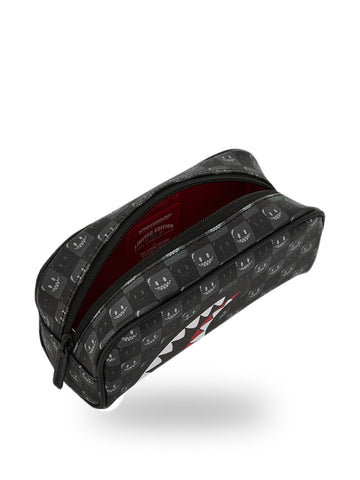Sprayground Sharks In Paris Wtf Bubbly Check Pouch - Borse Unisex - Nero