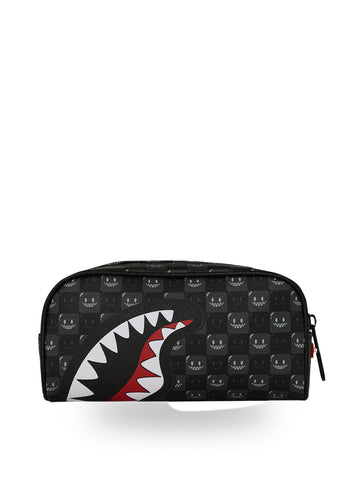 Sprayground Sharks In Paris Wtf Bubbly Check Pouch - Borse Unisex - Nero