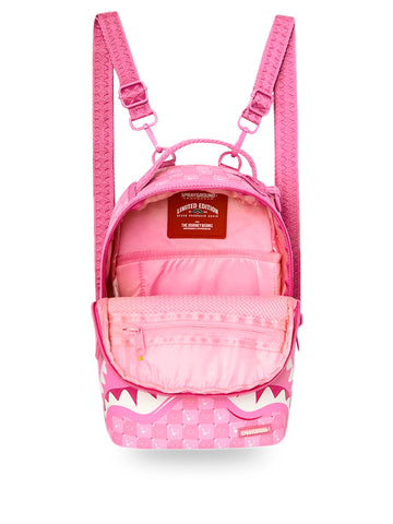 Sprayground Pink New Check Faces Mini Backpack - Zaini Unisex - Rosa