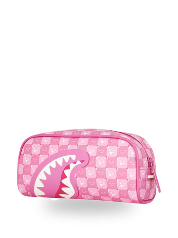 Sprayground Pink New Check Faces Pouch - Borse Unisex - Rosa