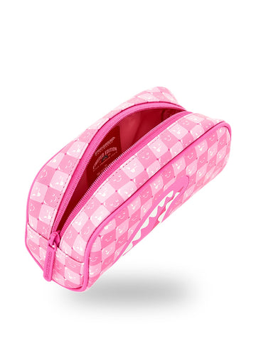 Sprayground Pink New Check Faces Pouch - Borse Unisex - Rosa
