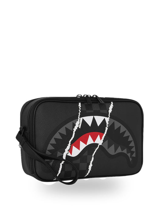 Sprayground Center Rip Revealing Toiletry Brick - Borse Unisex - Nero