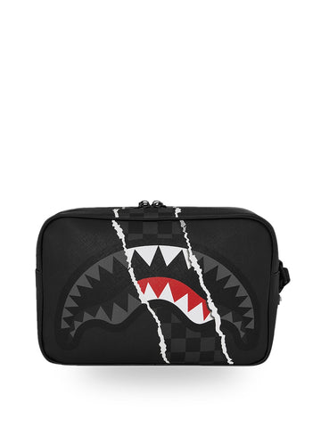 Sprayground Center Rip Revealing Toiletry Brick - Borse Unisex - Nero