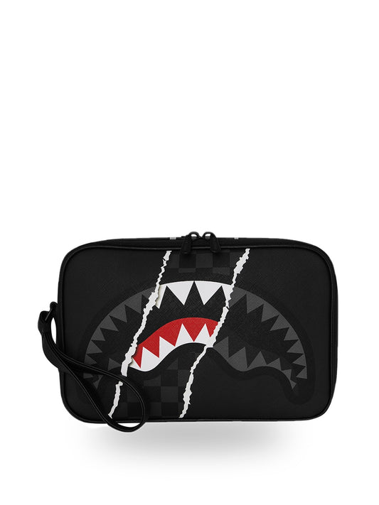 Sprayground Center Rip Revealing Toiletry Brick - Borse Unisex - Nero