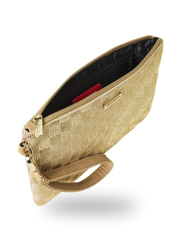 Sprayground 2 Tone Gold Trinity Clutch - Borse Unisex - Oro