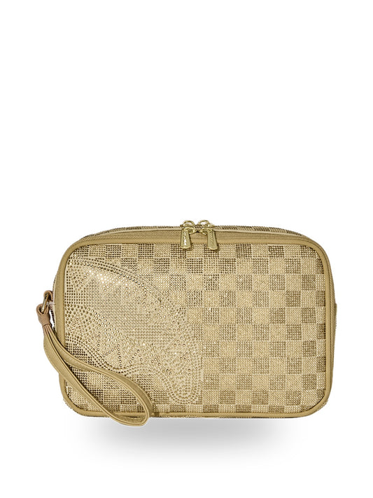Sprayground 2 Tone Gold Trinity Toiletry Brick - Borse Unisex - Oro