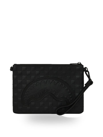 Sprayground Raised Check Crossover Clutch - Borse Unisex - Nero