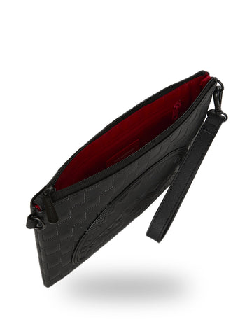 Sprayground Raised Check Crossover Clutch - Borse Unisex - Nero