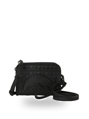 Sprayground Raised Check Crossover Clutch - Borse Unisex - Nero