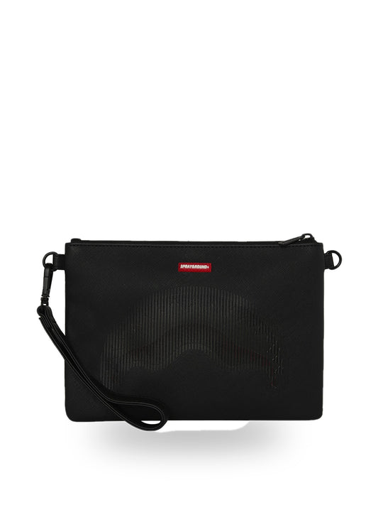 Sprayground Disappearing Shark Clutch - Borse Unisex - Nero
