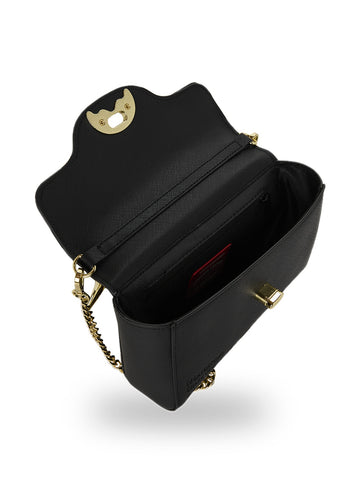 Sprayground Blacked Out Embossed Gold Shark Handbag - Borse Unisex - Nero