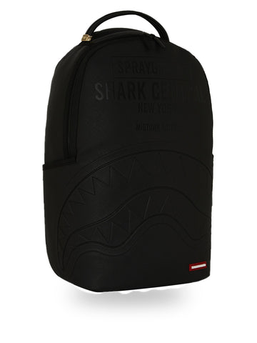 Sprayground Shark Central Embossed Black Nylon - Zaini Unisex - Nero
