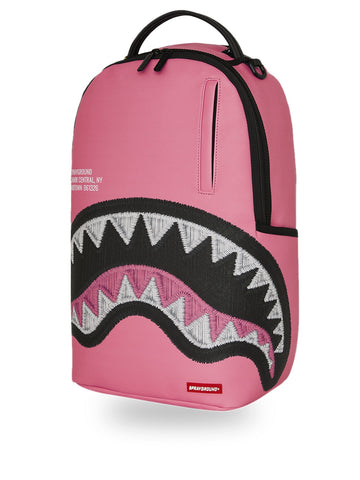 Sprayground Shark Central Pink Embroidered Shark - Zaini Unisex - Rosa/Nero