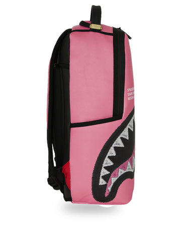 Sprayground Shark Central Pink Embroidered Shark - Zaini Unisex - Rosa/Nero