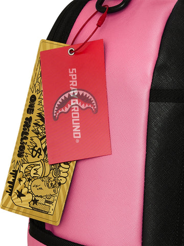 Sprayground Shark Central Pink Embroidered Shark - Zaini Unisex - Rosa/Nero